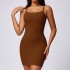 Solution For Every Body Soft Lounge Cami Short Slip Dress Fitness Slim Fit Cotton Rib Mini Dress