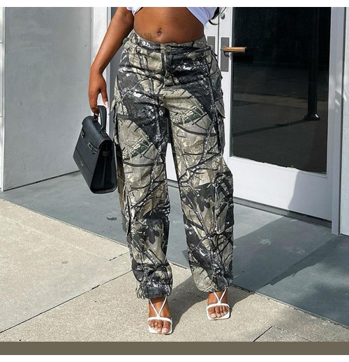 2024 New HO Fall Women Clothes Cotton Streetwear Cargo Pants Women'S Pants Trousers