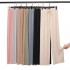 2021 High Waist Soft Comfort Women's Pants Casual Spring Summer Woman Pants Ice Silk Ankle-Length Trousers Female Slacks