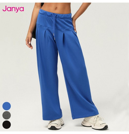 Loose High Quality Fitness Trousers Casual Drawstring Yoga Pants High Waist Straight Wide Leg Sweatpants Sports Pants For Women