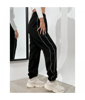 Excellent Quality Custom Casual Sport Baggy Stacked Pants Trousers Elastic Waistband Wide Leg Womens Track Pants