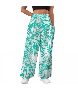 Customized On Demand Oversized Tropical Pattern Hawaiian Beach Woman Pants Polynesian Tribal Design Women's Pants & Trousers