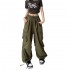 Custom Women's Summer Cargo Trousers Plus Size Streetwear Retro Casual Draped Loose Wide Leg Pants Anti-Pilling Feature