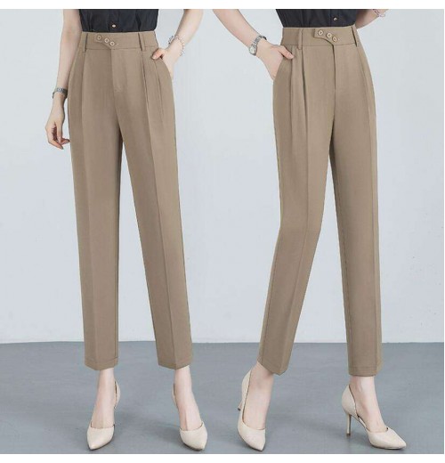 Suit pants for women in Spring and Autumn 2024, new high waisted loose fitting pants with slimming trousers casual pants