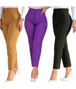 Hot Sale Spring And Autumn Women's High Waist Casual Trousers Ladies Elegant Business Office Wear Pants