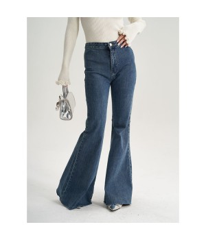 High-waisted Flared Jeans Horseshoe Retro Slim Slimming Hip-lift Lengthening Dragging trousers Spice Girls Women's Pants