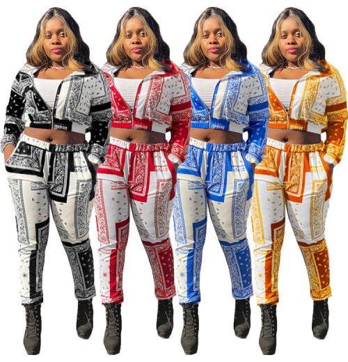 Popular Casual Two Piece Hoodie Set Plus Size Women's Pants & Trousers