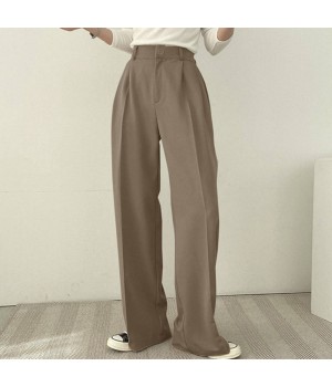 New Design Hot Sale Women's High Waist Suit Pants Casual Trousers Ladies Elegant Business Office Wear Pants