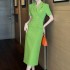 ZYHT 50584 Casual Work Office Dresses Formal Straight Ladies Summer Dresses Fashion Clothing for Women