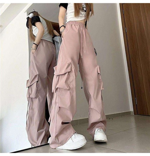 Loose-Fit Casual Solid Print Sweatpants with Elastic Waist and Customizable Logo Placement for Women