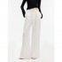 Old Money Chic Women's Casual Chic Linen Suit Loose Style Vest And Straight Pants With Tank Tops