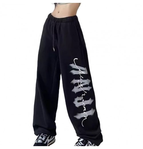 New Design Women's Pants Trousers High Waist Drawstring Women's Wide Pants Women's Sweat Pants