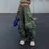 2025 Newest Streetwear Fall Winter Fashion Vintage Unique Casual Baggy Pocket Loose Straight Cargo Women's Pants & Trousers