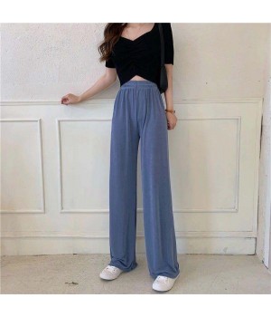 Ladies' High-Waisted Wide-Leg Palazzo Pants - Comfortable & Trendy Loose-Fitting Design for Girls & Women