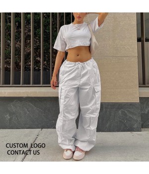 Liu Ming Women Streetwear Fashion Clothes Loose Jogger Sweatpants Cargo Trousers XS Pants