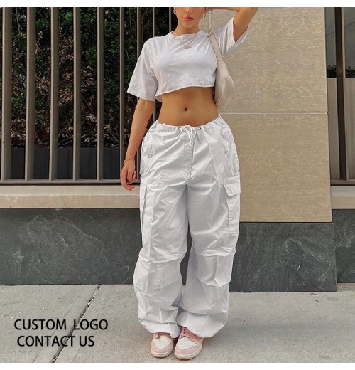 Liu Ming Women Streetwear Fashion Clothes Loose Jogger Sweatpants Cargo Trousers XS Pants