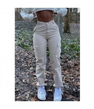 Ready to ship S-XL fall clothes 2022 cargo pants Wholesale stretchy women's pants & trousers