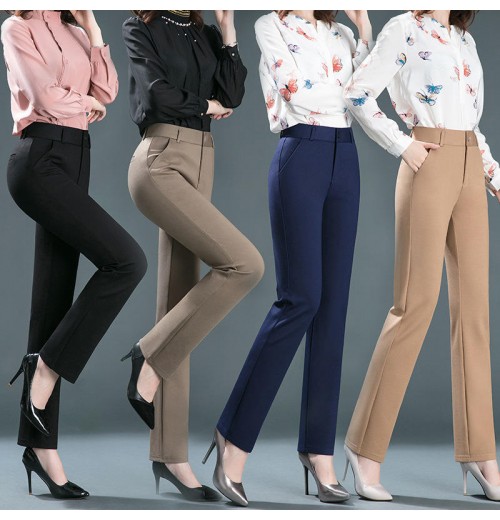 Business Dress Pants Full Length Professional Women's Trousers Girls Slim Women Workwear Office Professional Clothing Plus Size