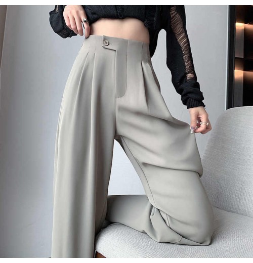 Suit Pants Women's Spring and Autumn 2023 New style High Waist Loose and Slim women's trousers