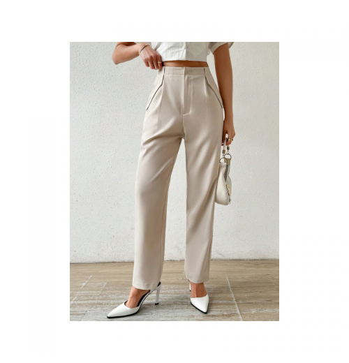 Good quality Women's spring and autumn high-waisted casual pants Fashion High Waist Trousers