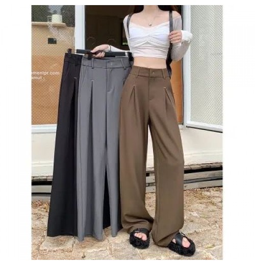 Retro vintage 2023 famous designer Work Business Casual High Waisted Dress Pants ladies formal uniform Trousers Office