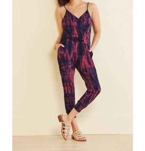 2022 New Arrival Sleeveless Tie Dye Ladies One Piece Jumpsuits Full Flare Women's Clothing Natural Casual Floor-Length Patterns